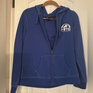 Lightweight Full Zip Hoodie- Blue